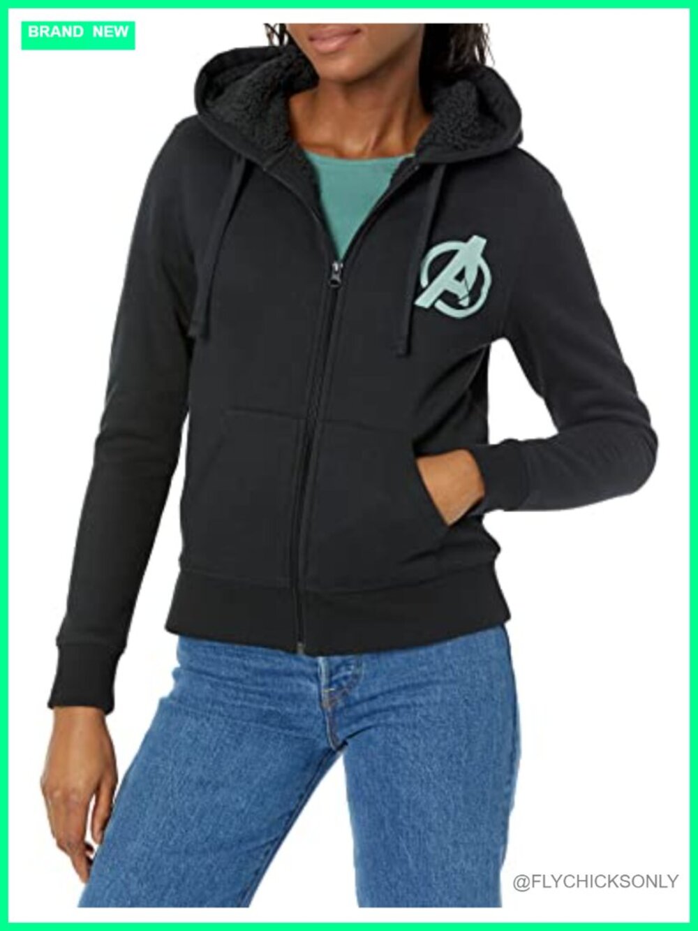 Disney Marvel Fleece Sherpa-Lined Full-Zip Hooded Sweatshirt